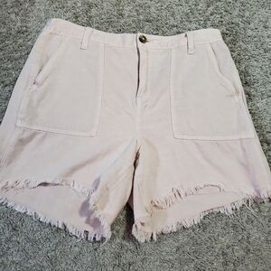 Aerie Light Pink Cutoff Hem Shorts
